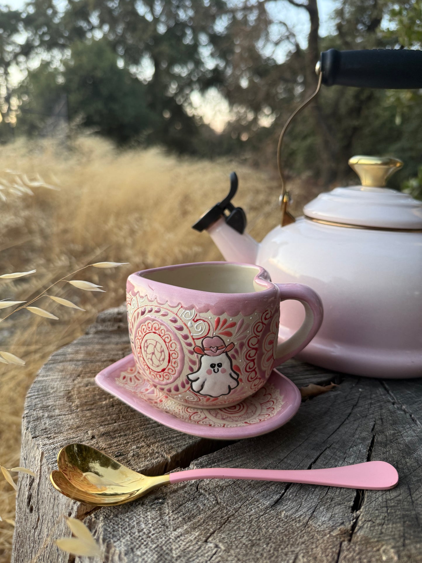 PRE-ORDER pink ghost tacita & plate set