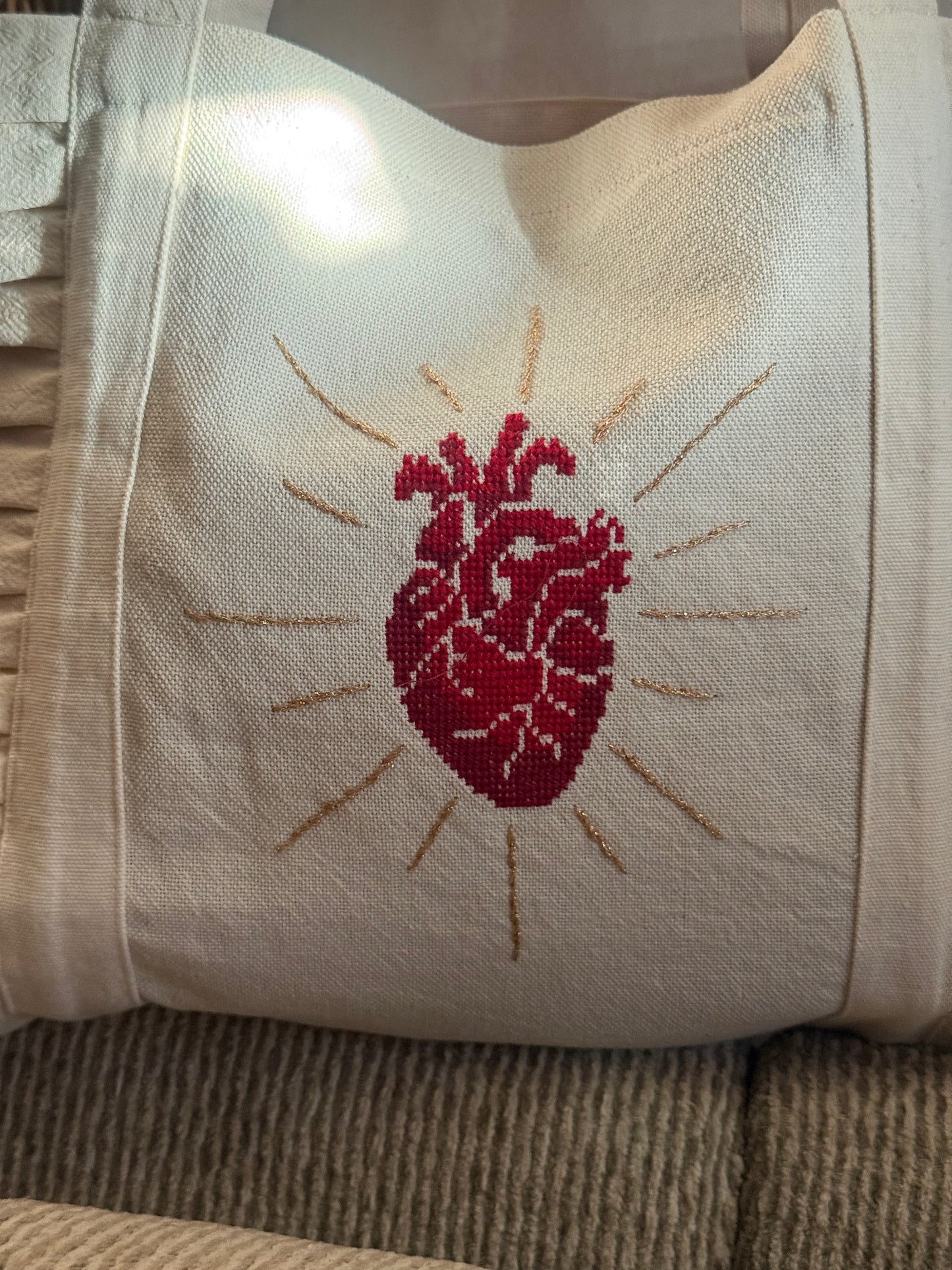 sagrado corazon tote bag (cremita)