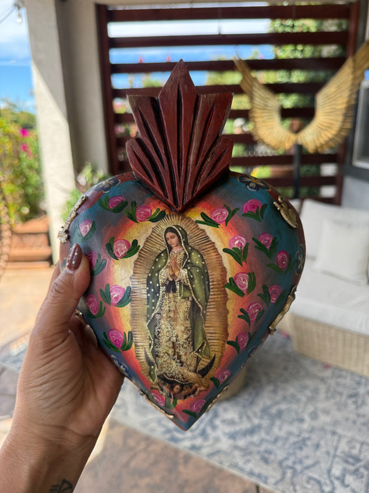 corazon pintado a mano