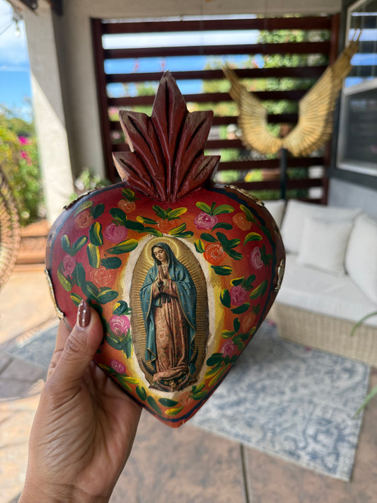 corazon pintado a mano
