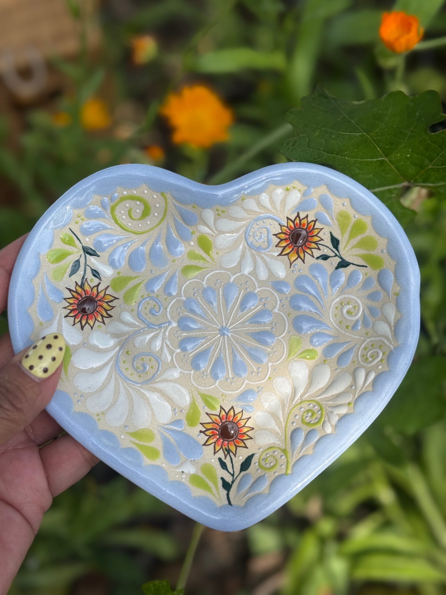 tacita & plato de girasoles set