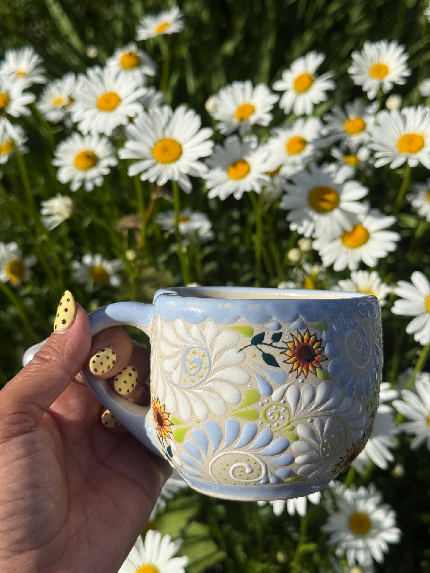 tacita & plato de girasoles set