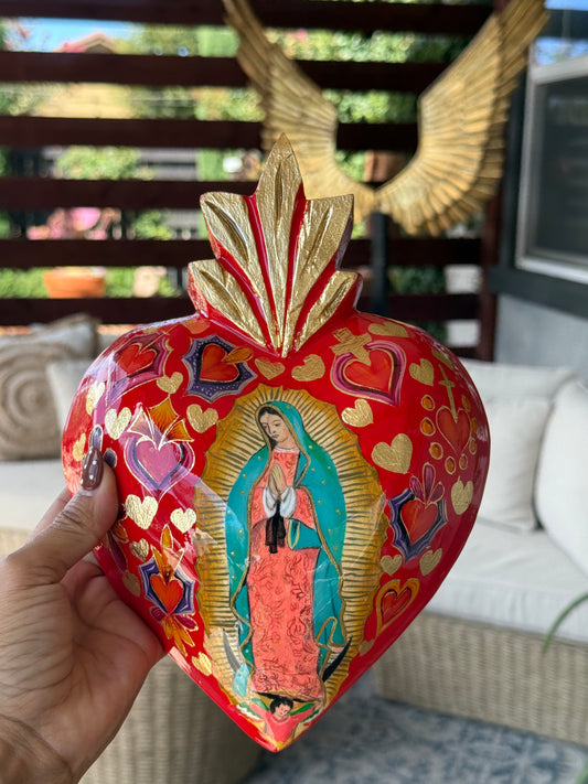 corazon pintado a mano
