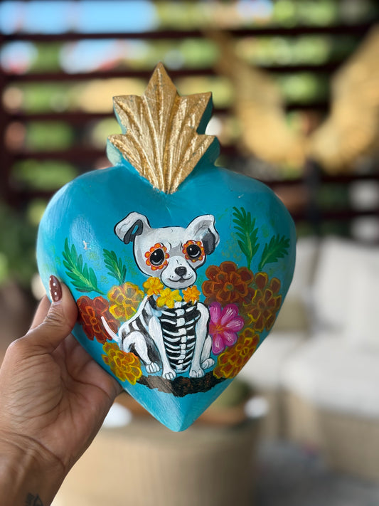 corazon pintado a mano