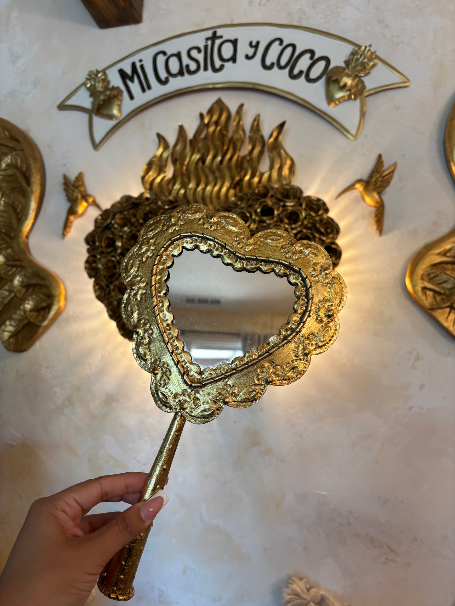 espejo de corazón