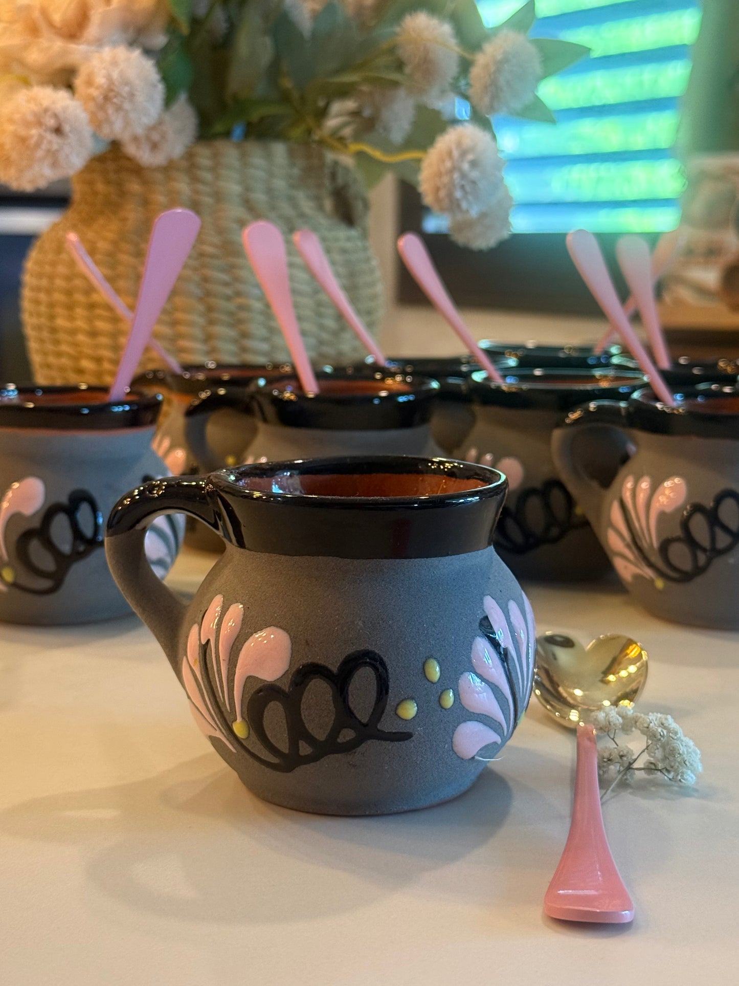 taza y cucharita set