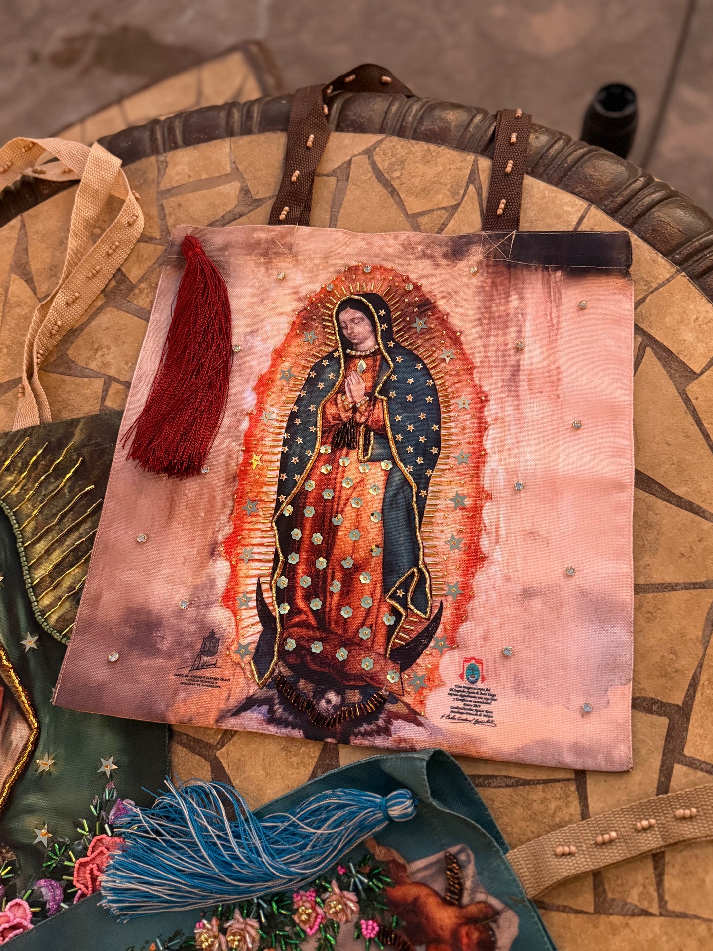 virgencita tote bag (cafe)