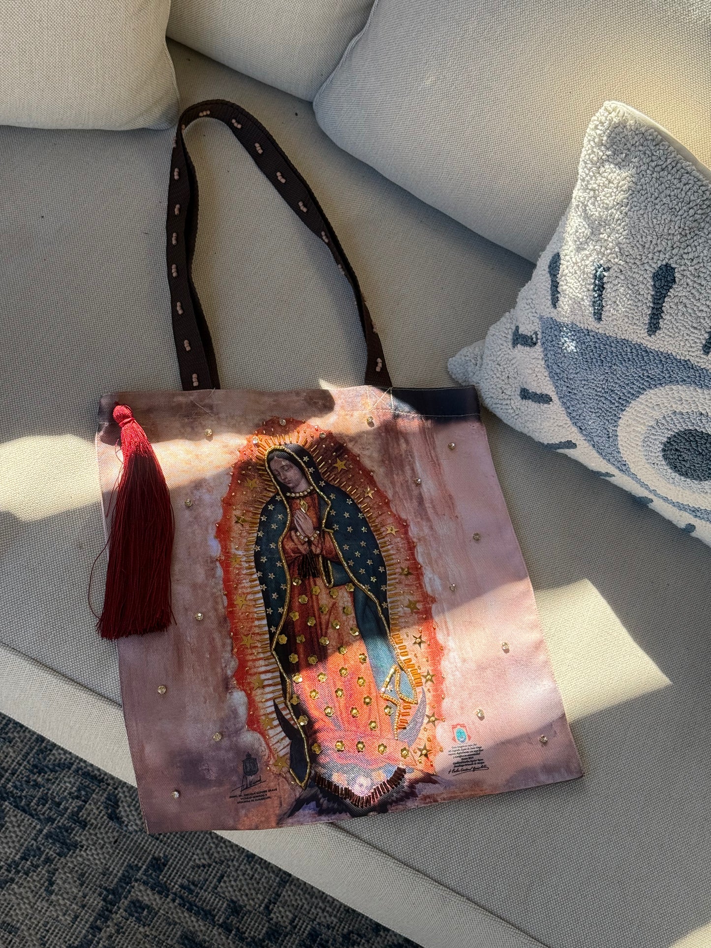 virgencita tote bag (cafe)