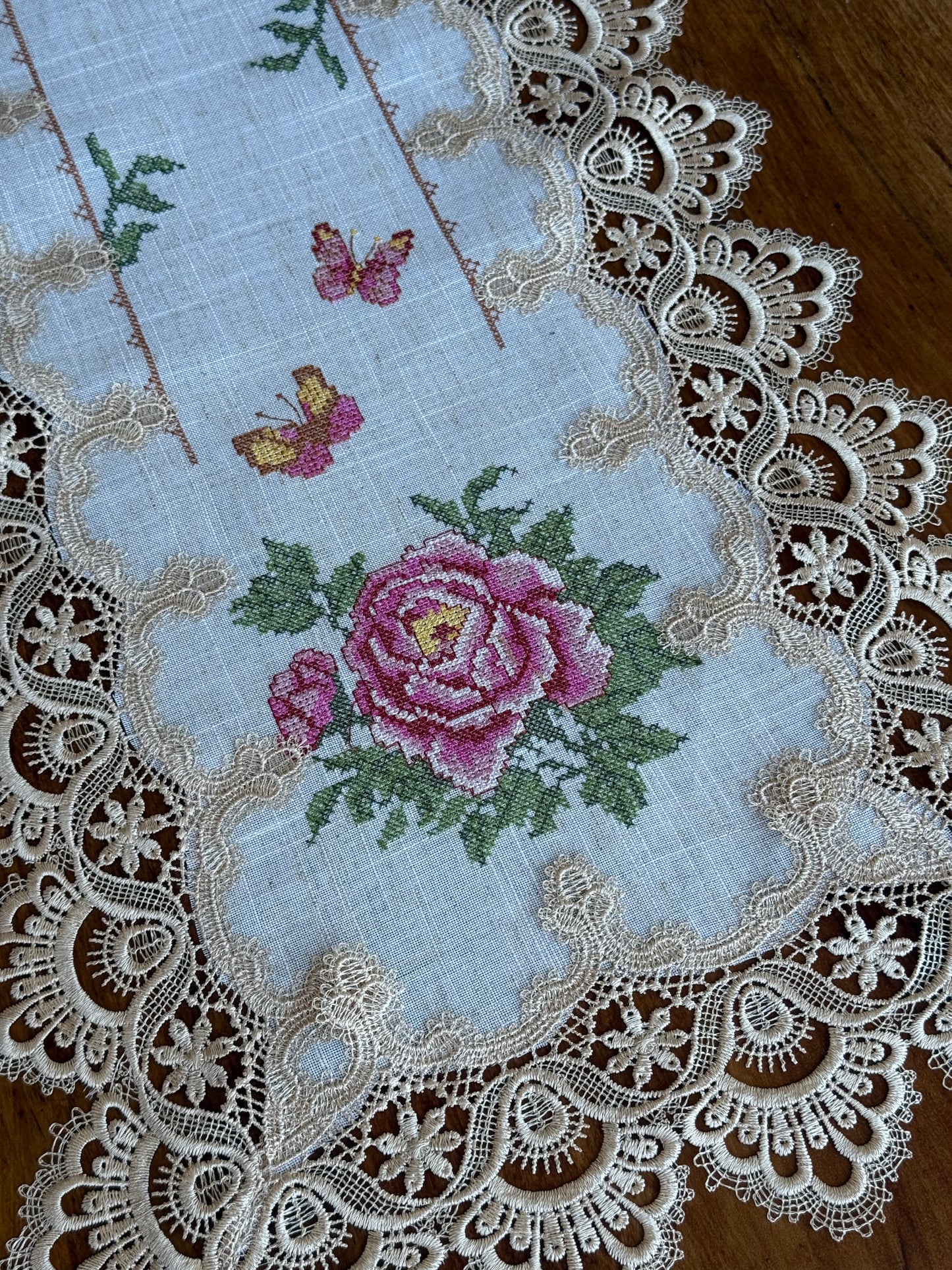mariposa con flores (grande)