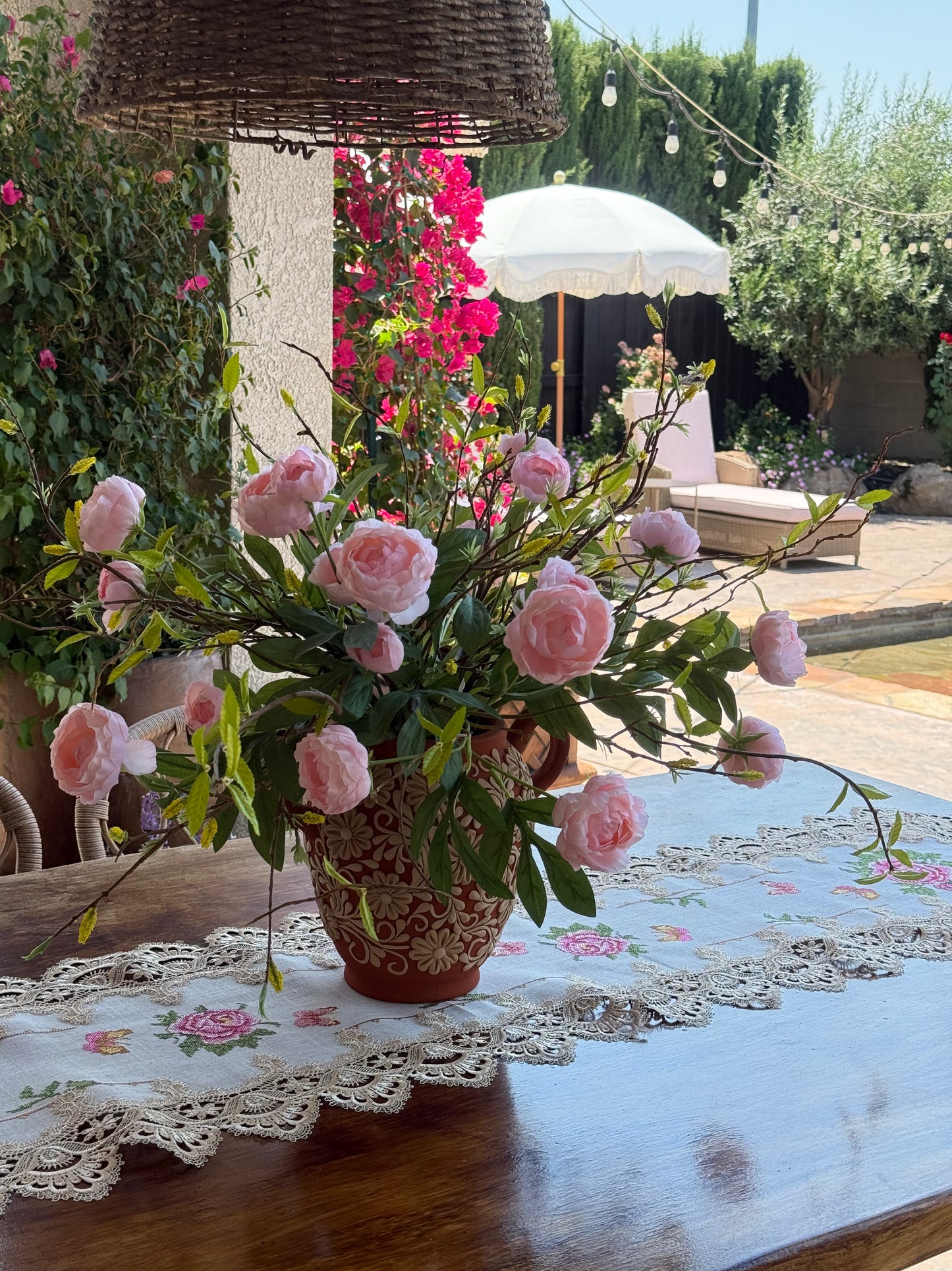 mariposa con flores (grande)