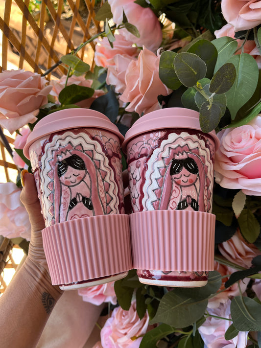 Pink Virgencita mug #2