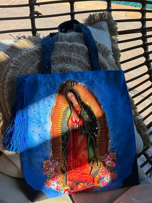 tote de virgencita (azul)