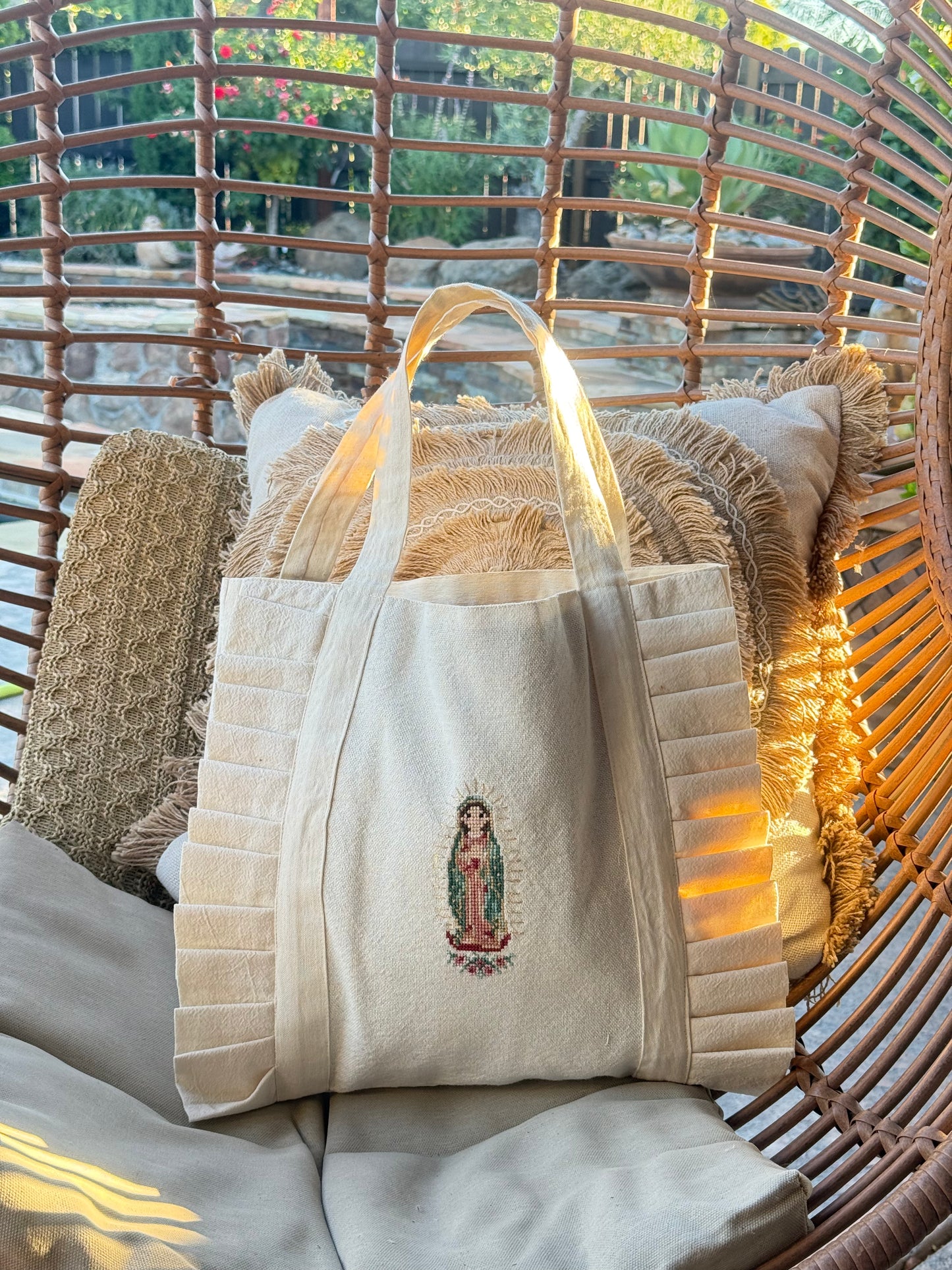 virgencita tote bag