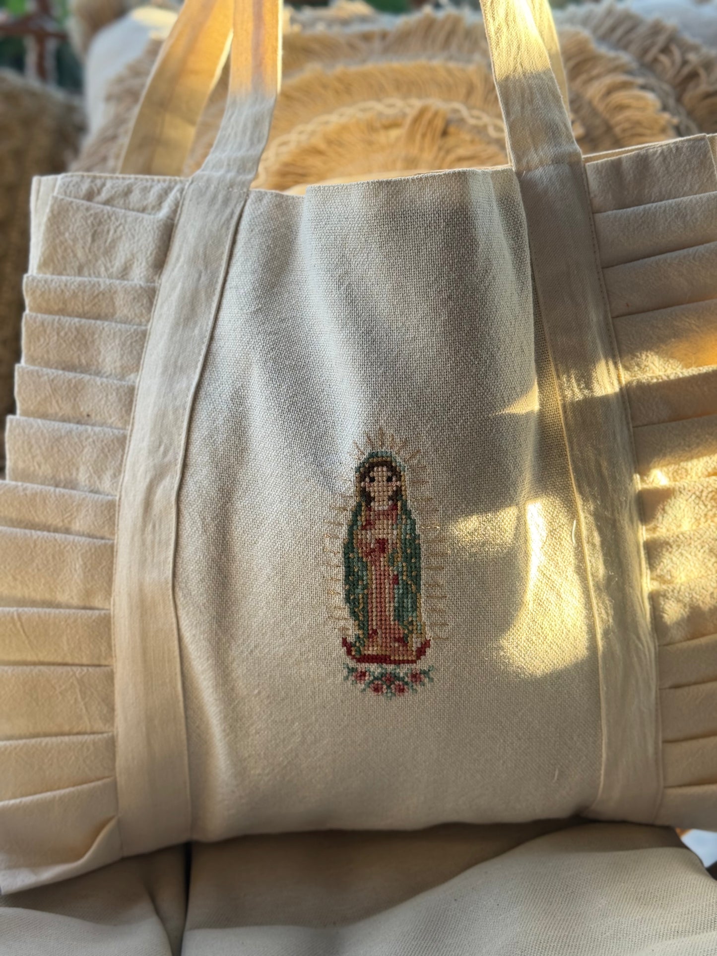 virgencita tote bag