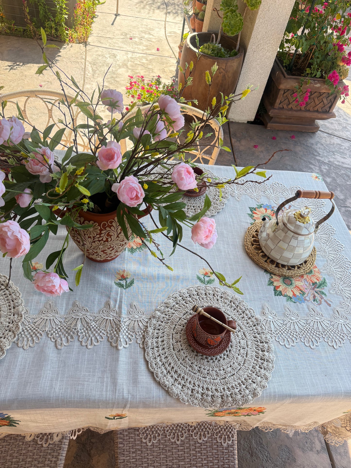 mantel de girasoles