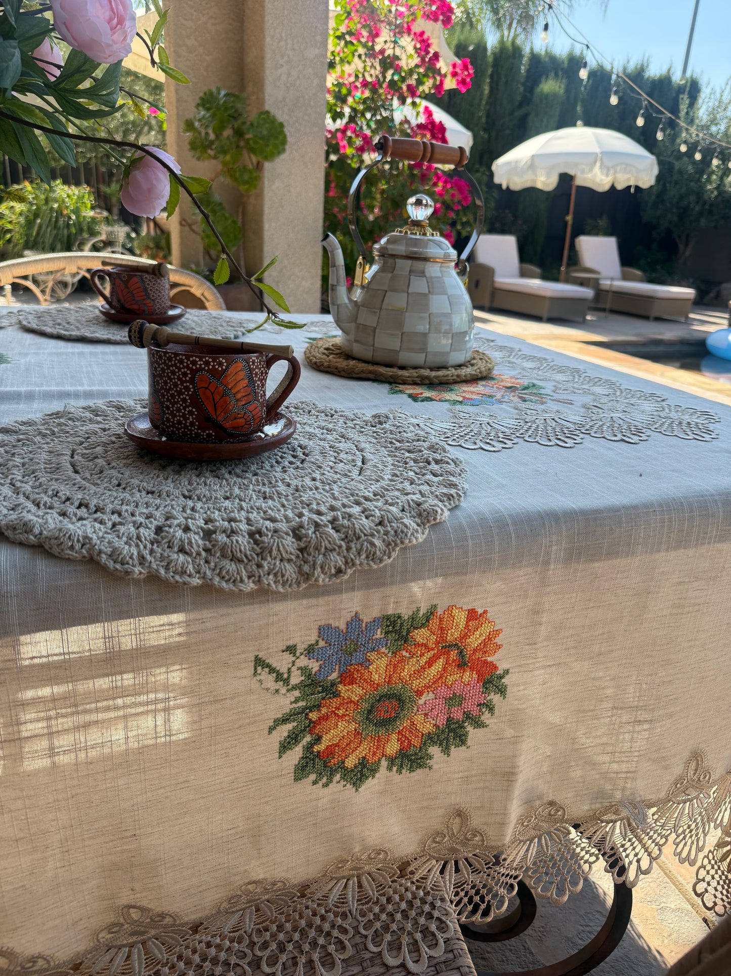 mantel de girasoles